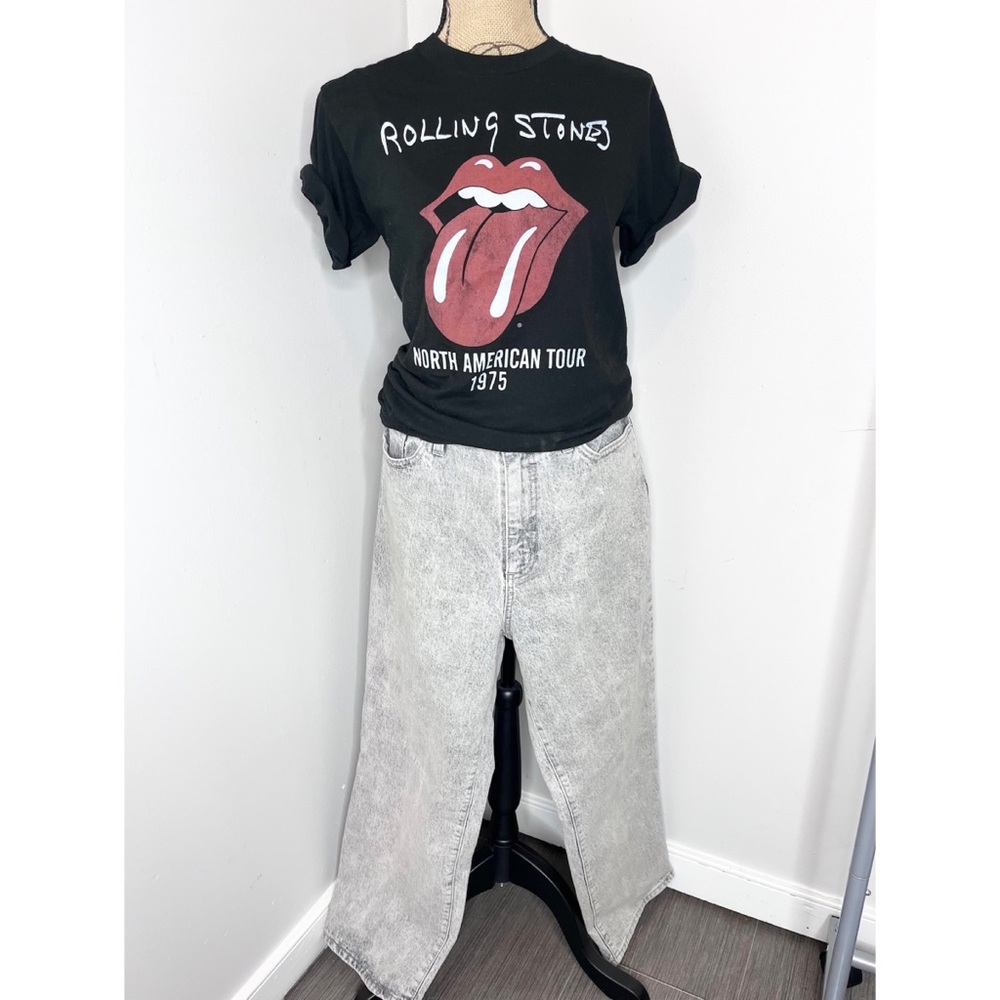 Gray Acid Wash Vintage Straight Denim Jeans Size 12